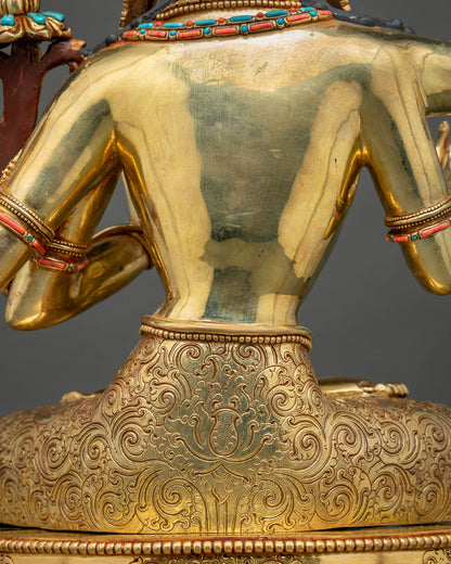Maha Manjushri Statue | Handcrafted Bodhisattva of Wisdom Sculpture