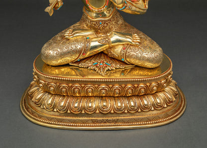Maha Manjushri Statue | Handcrafted Bodhisattva of Wisdom Sculpture