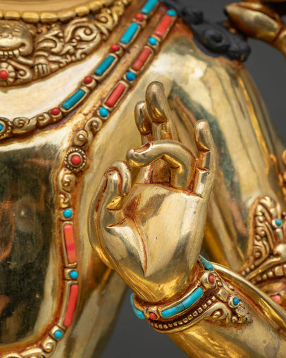 Maha Manjushri Statue | Handcrafted Bodhisattva of Wisdom Sculpture