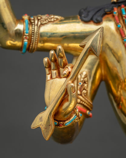 Maha Manjushri Statue | Handcrafted Bodhisattva of Wisdom Sculpture