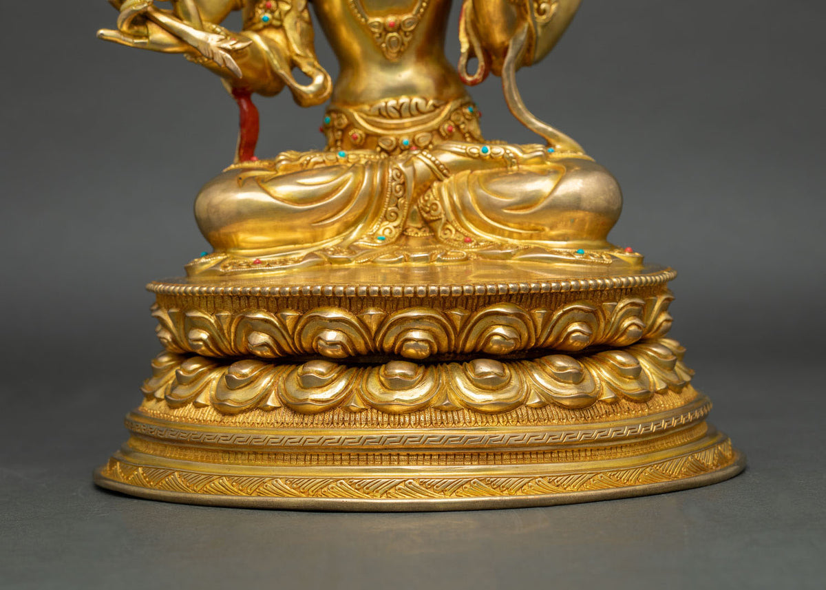 Maha Manjushri Copper Statue – Buddhist Meditation & Shrine Decor