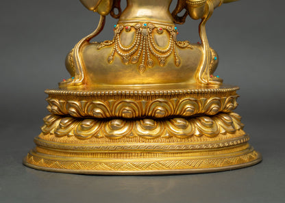 Maha Manjushri Copper Statue – Buddhist Meditation & Shrine Decor