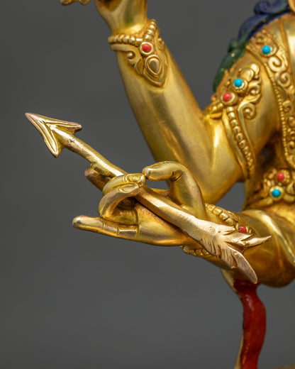 Maha Manjushri Copper Statue – Buddhist Meditation & Shrine Decor
