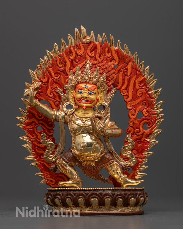 Mahachakra vajrapani Statue | 24k Gold Glited 