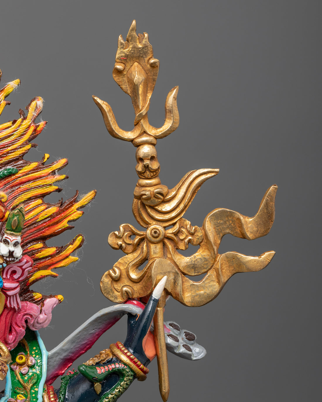 Handcrafted Powerful Six-Armed Mahakala Statue