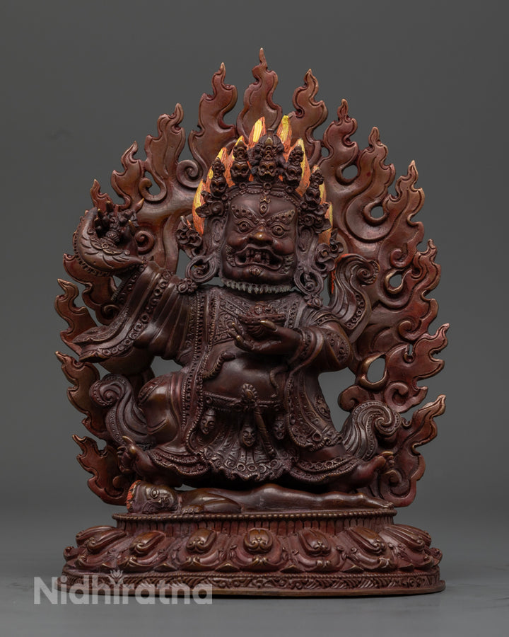 Mahakala Bernagchen Statue: The Black Cloaked Protector