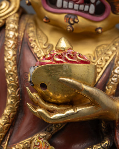Mahakala Bernagchen Statue | Hand-Carved Tibetan Buddhist