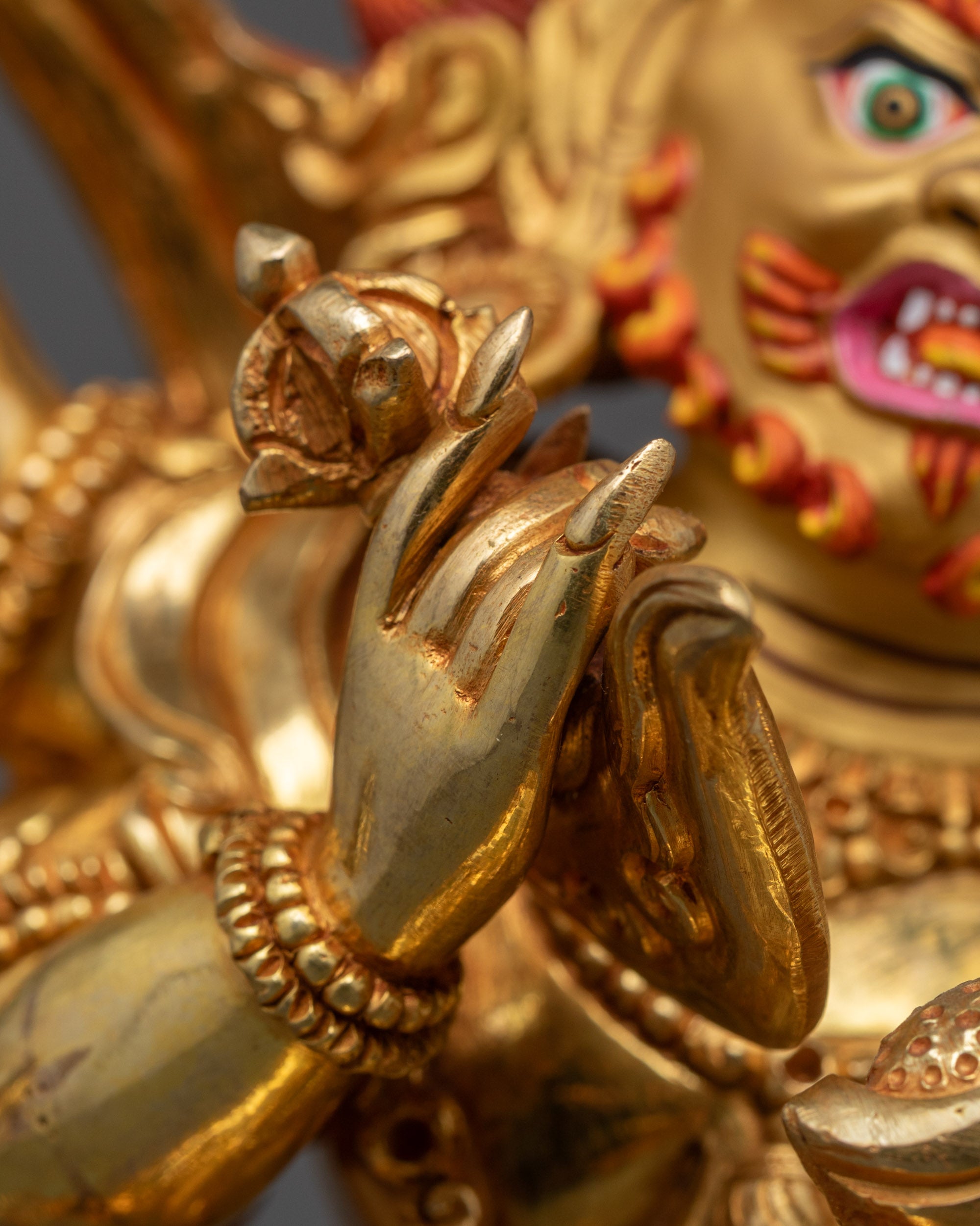 Nepalese Mahakala Statue | Six Armed Protector of Dharma