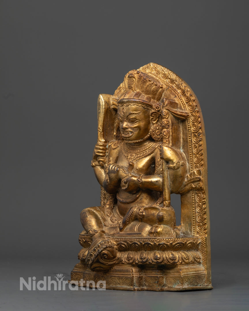 Chaturbhuja Mahakala Statue | Beautifully Crafted Sculpture