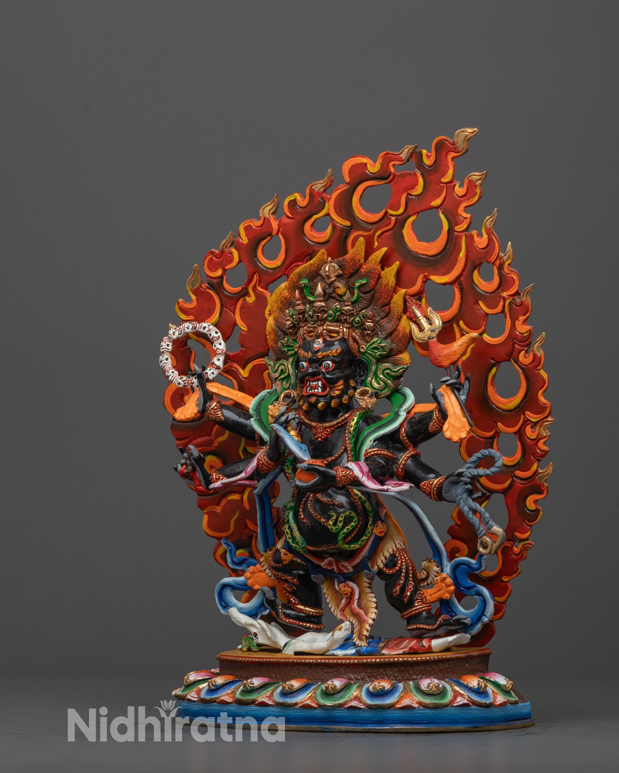 Mahakala Statue with Six Arms | Nepalese Buddhist Artisan