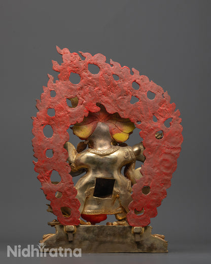 Mahakala Bernagchen Statue from Nepal | Hand-Carved Spiritual Protection