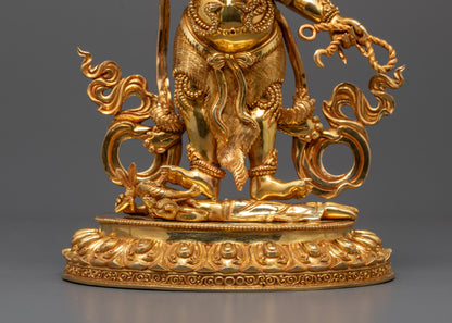 Nepalese Mahakala Statue | Six Armed Protector of Dharma