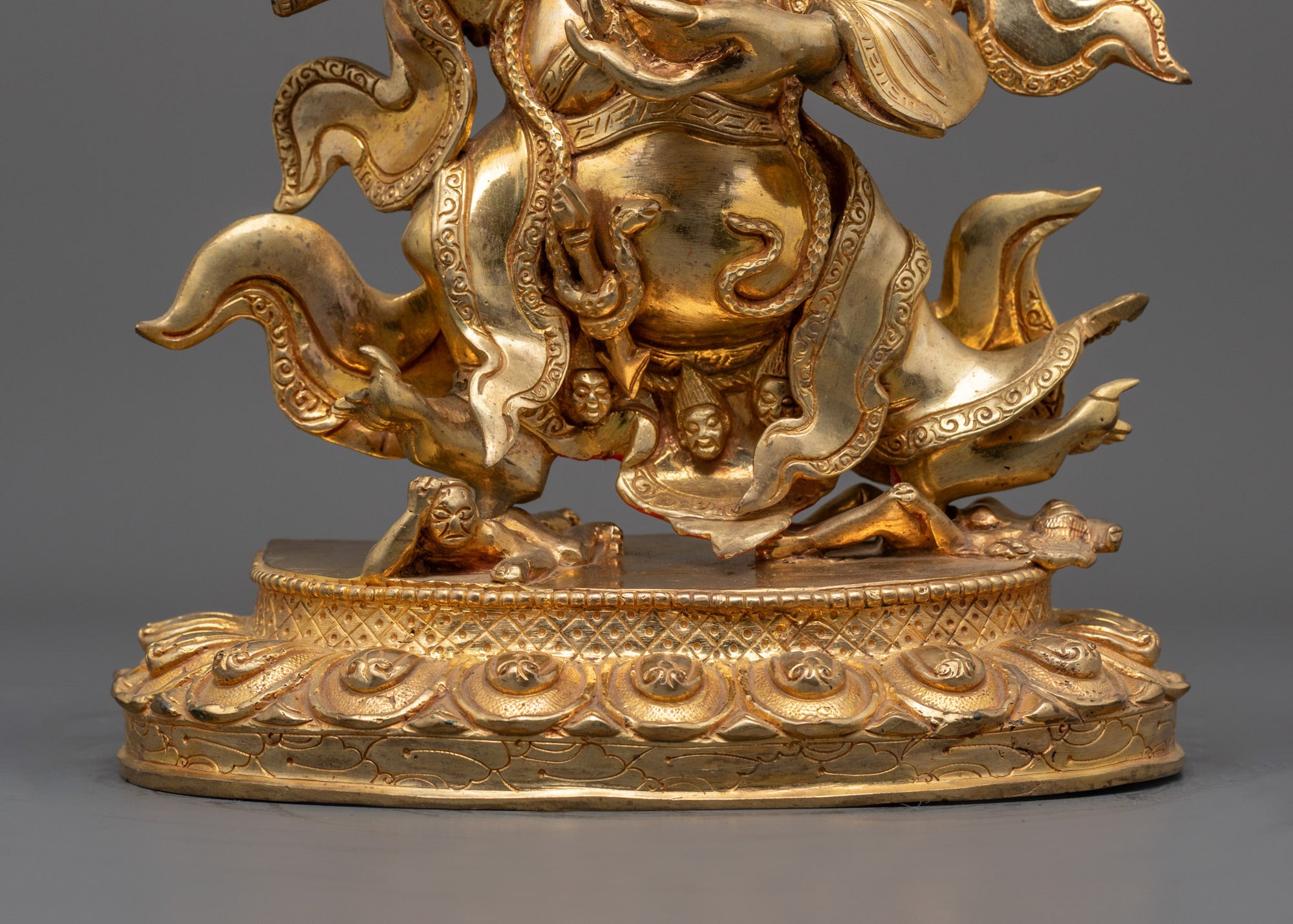 Mahakala Bernagchen Statue from Nepal | Hand-Carved Spiritual Protection