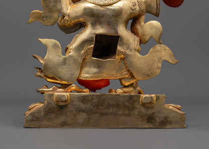 Mahakala Bernagchen Statue from Nepal | Hand-Carved Spiritual Protection