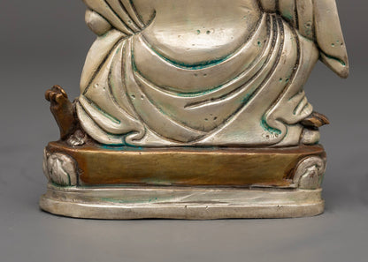 Mahakala Bernagchen Statue in Oxidized Copper