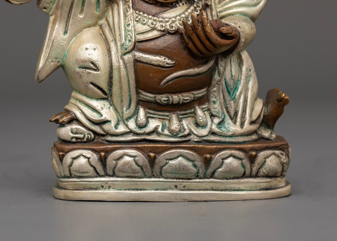 Mahakala Bernagchen Statue in Oxidized Copper
