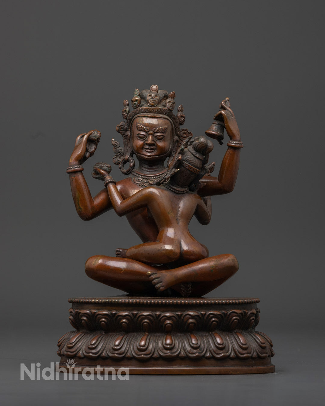 Sacred Mahasiddha Ghantapa Statue – Tibetan Siddha of Miracles, Higher Consciousness &amp; Inner Peace