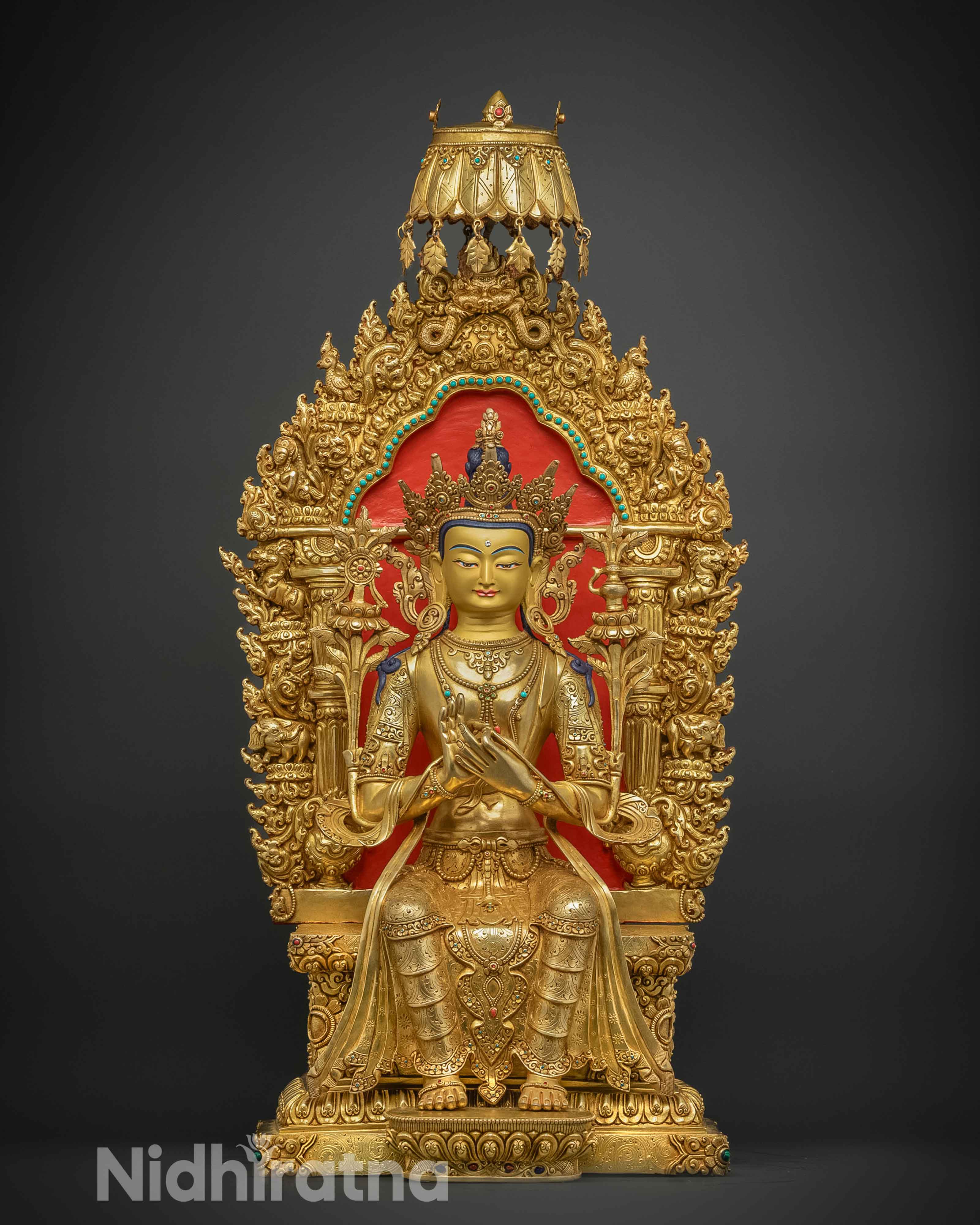 Maitreya Buddha Statue Collection – handcrafted Himalayan Future Buddha statues including seated and standing Maitreya Buddha sculptures made by Nepali artisans