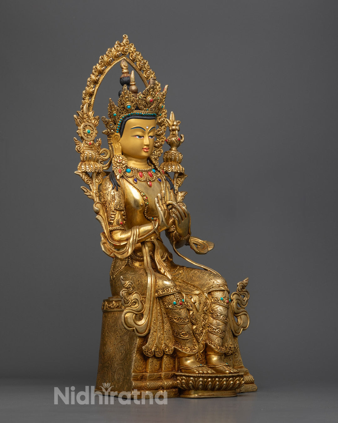 Maitreya Buddha Statue | Hand-Carved Tibetan Buddha | Future Buddha