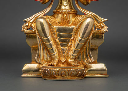 24K Gold Gilded Maitreya Buddha Statue | Timeless Buddhist Art