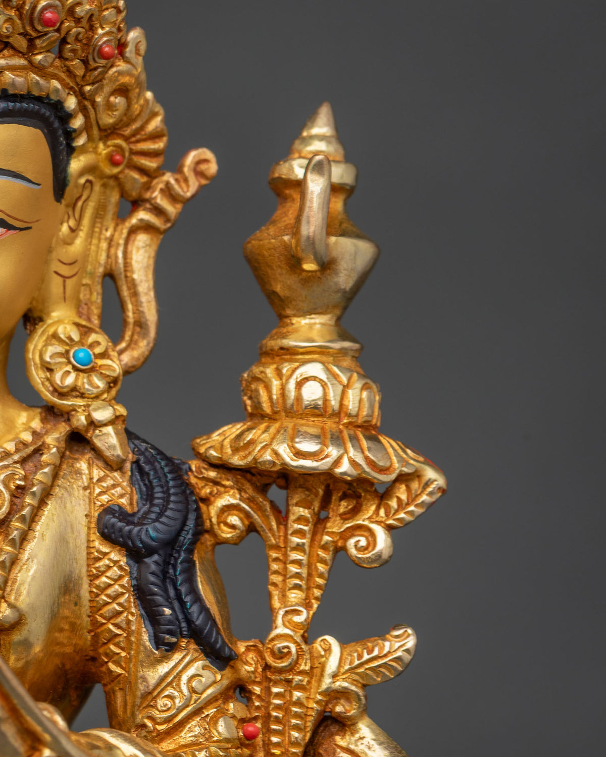 24K Gold Gilded Maitreya Buddha Statue | Timeless Buddhist Art