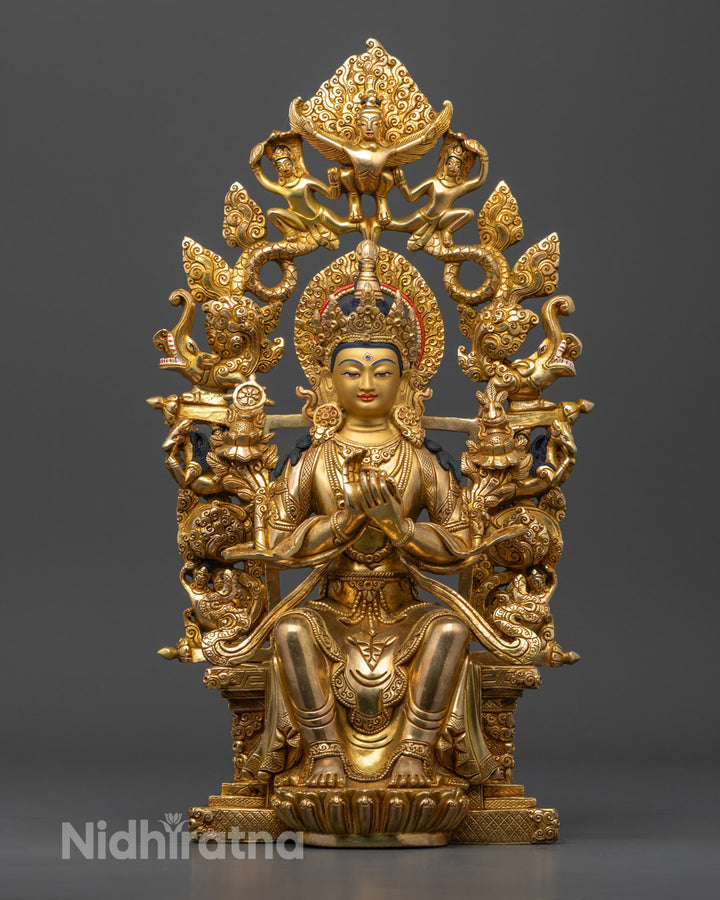 Maitreya Buddha Statue | Handcrafted Tibetan Sculpture