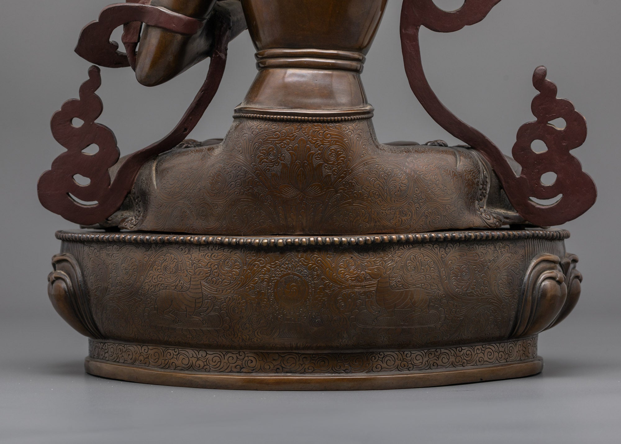 Handcrafted Oxidized Manjushri Statue | Bodhisattva of Insight