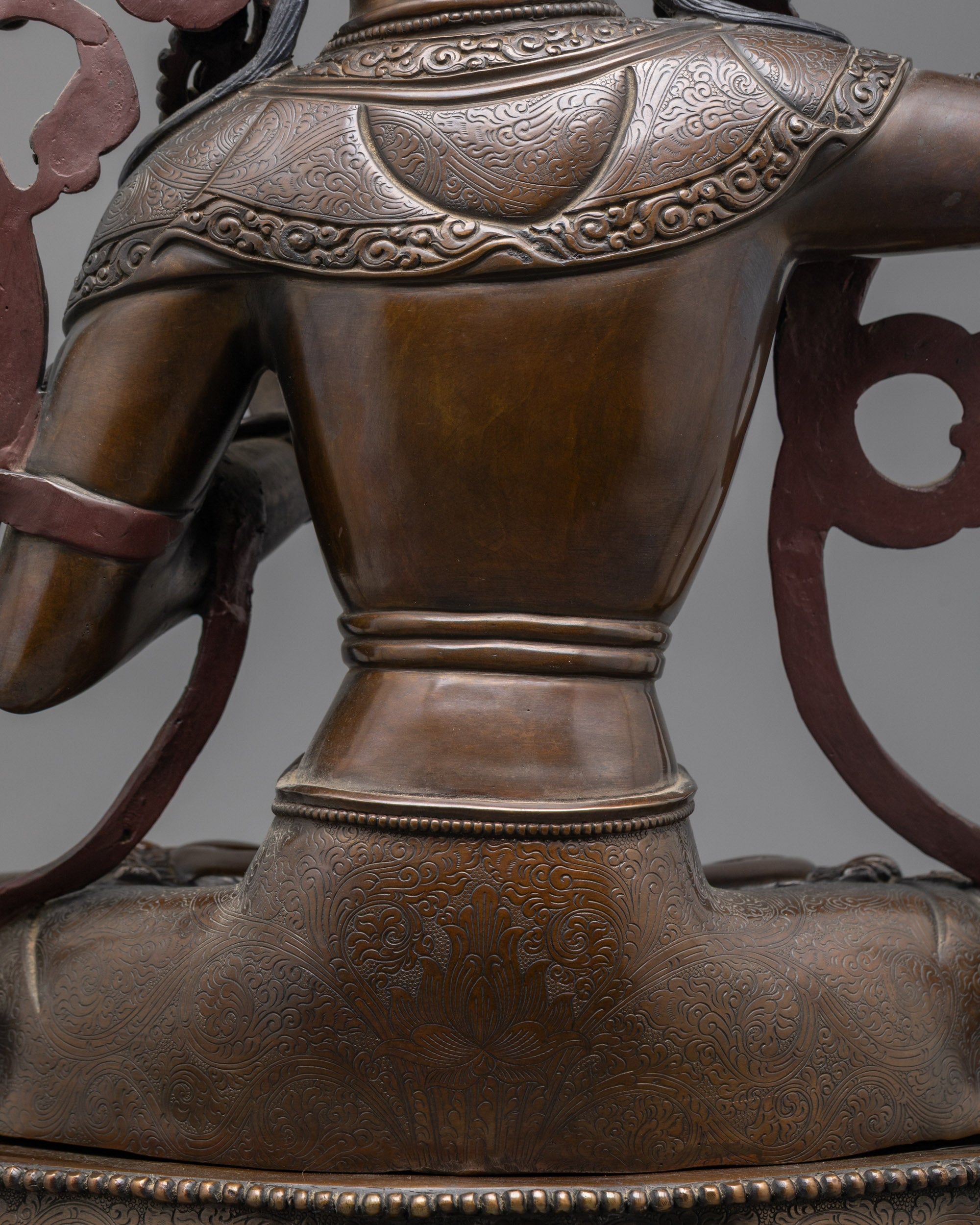 Handcrafted Oxidized Manjushri Statue | Bodhisattva of Insight