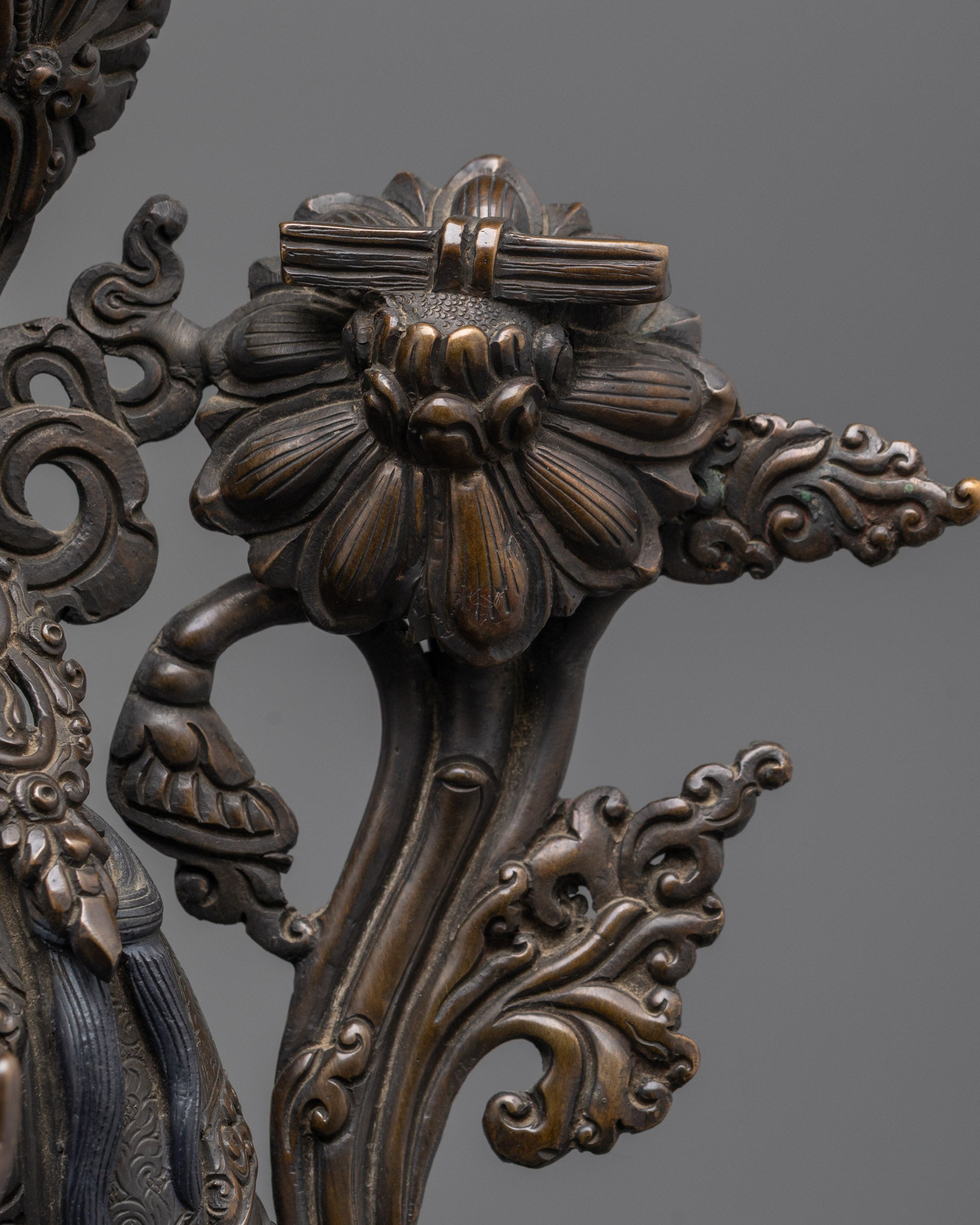 Handcrafted Oxidized Manjushri Statue | Bodhisattva of Insight