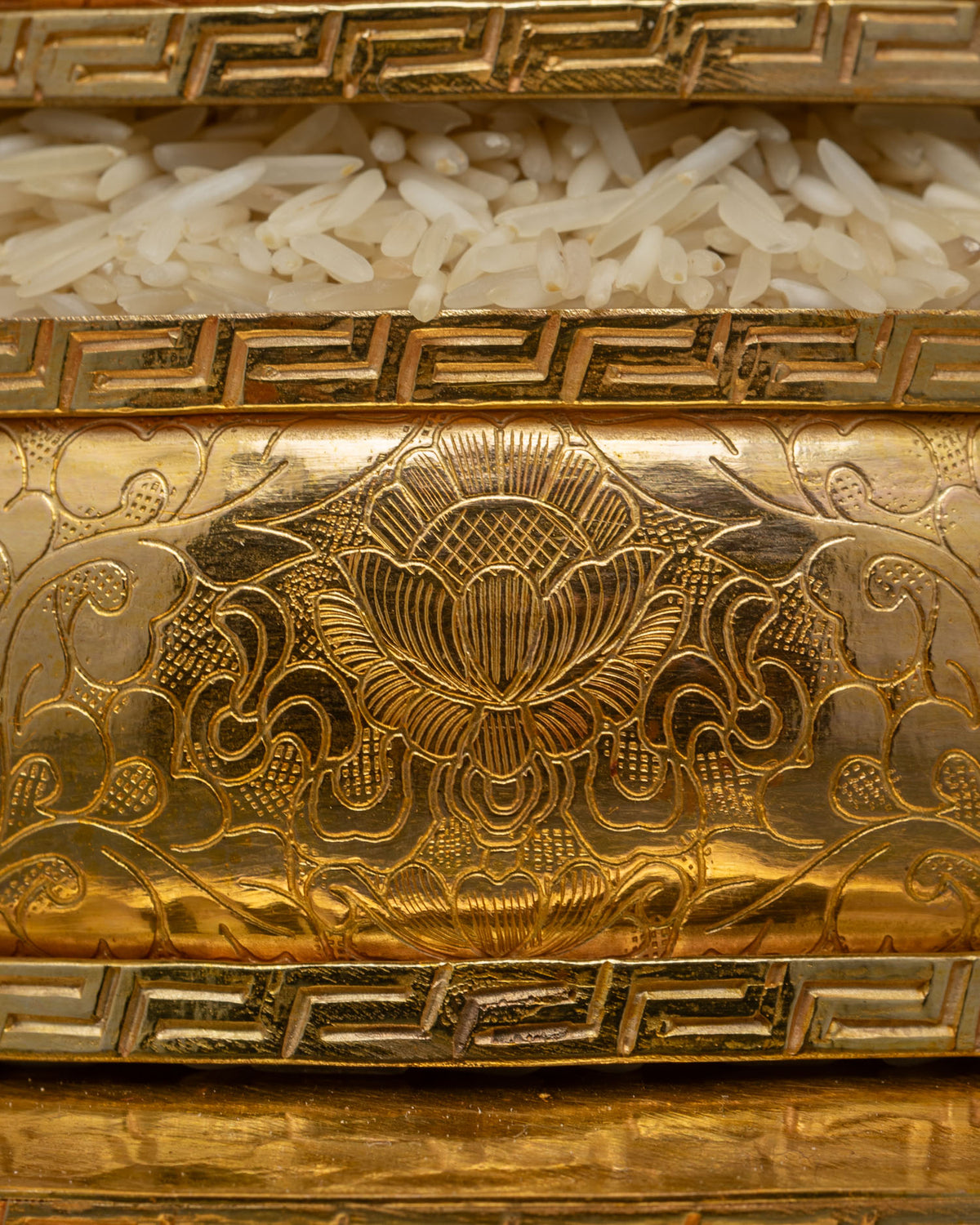 Golden Mandala Offering | Sacred Vessel for Ritual Altars