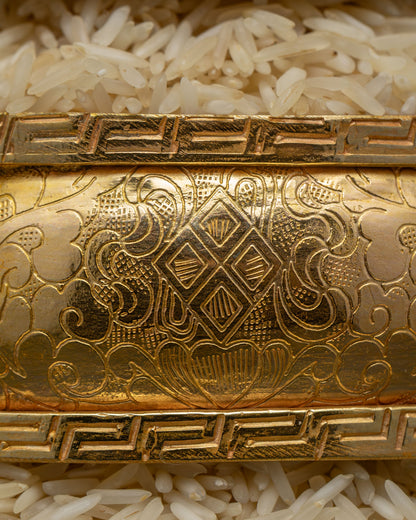 Golden Mandala Offering | Sacred Vessel for Ritual Altars