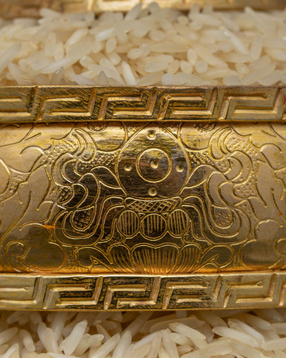 Golden Mandala Offering | Sacred Vessel for Ritual Altars