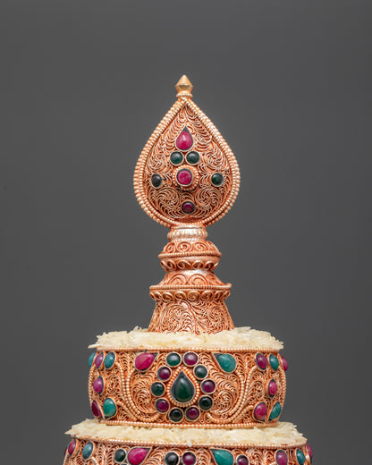 6" Tibetan Ratna Mandala with Filigree Design | Religious Artifacts