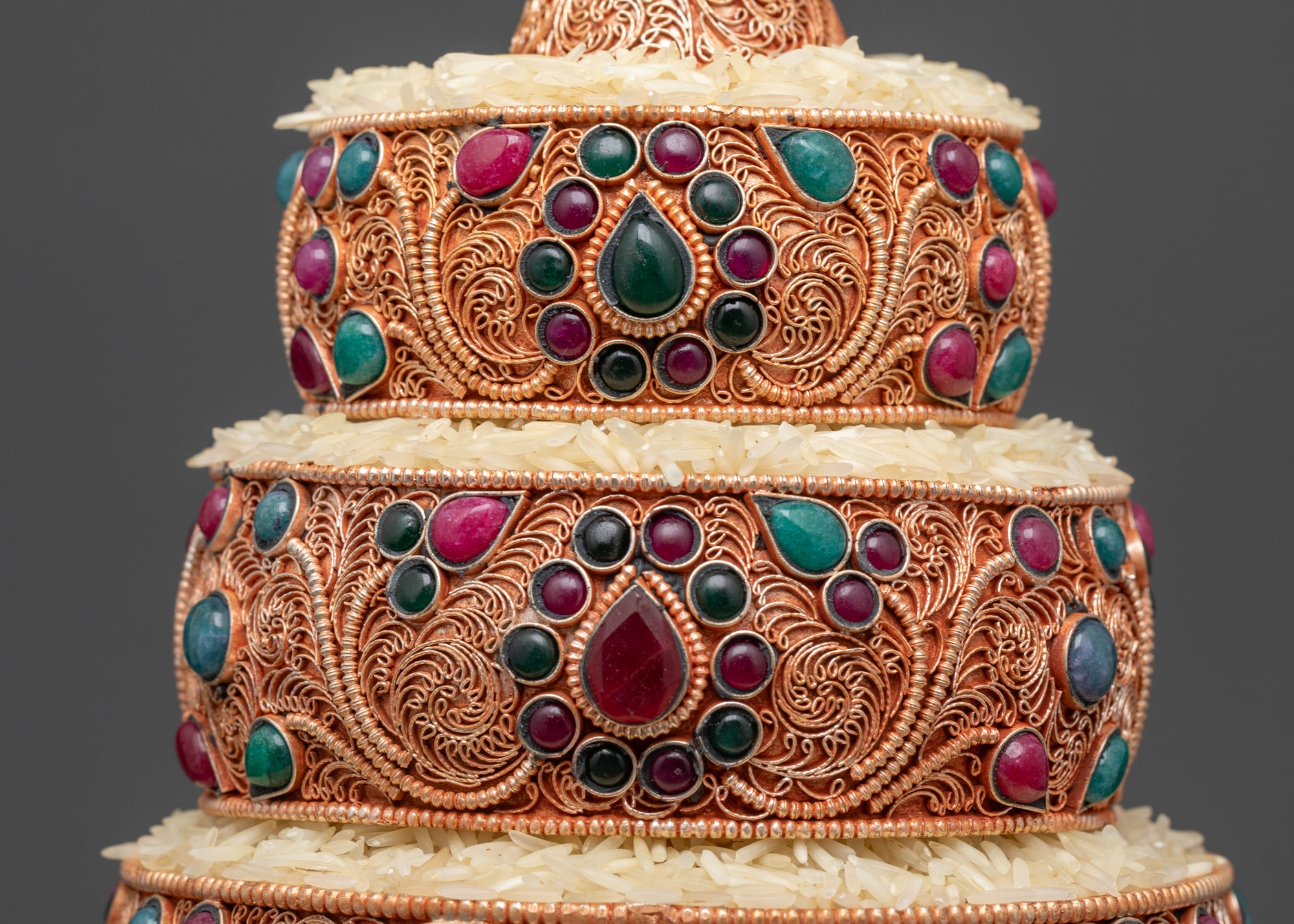 6" Tibetan Ratna Mandala with Filigree Design | Religious Artifacts