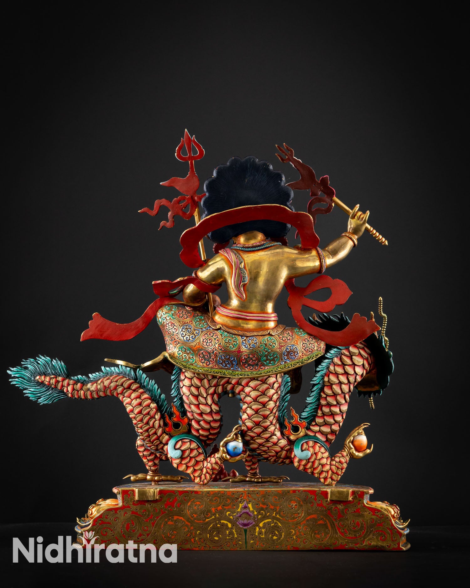 White Dzambhala Statue | Hand-Carved Newari Masterpiece