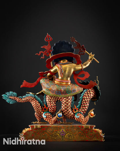 White Dzambhala Statue | Hand-Carved Newari Masterpiece