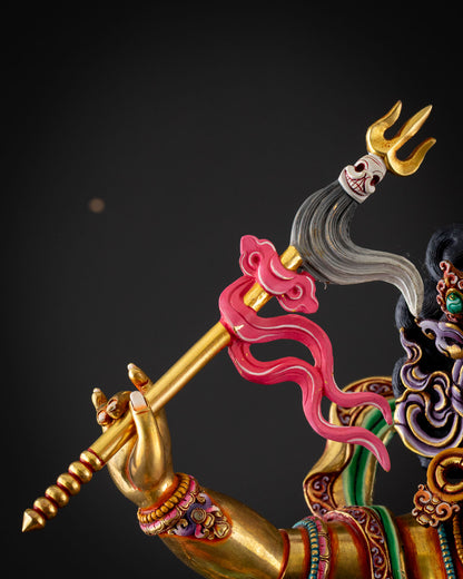White Dzambhala Statue | Hand-Carved Newari Masterpiece