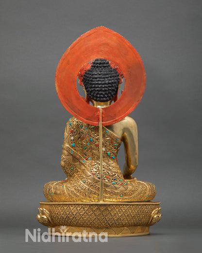 Mitrugpa Statue | 24K Gold Fire-Gilded Copper Artwork