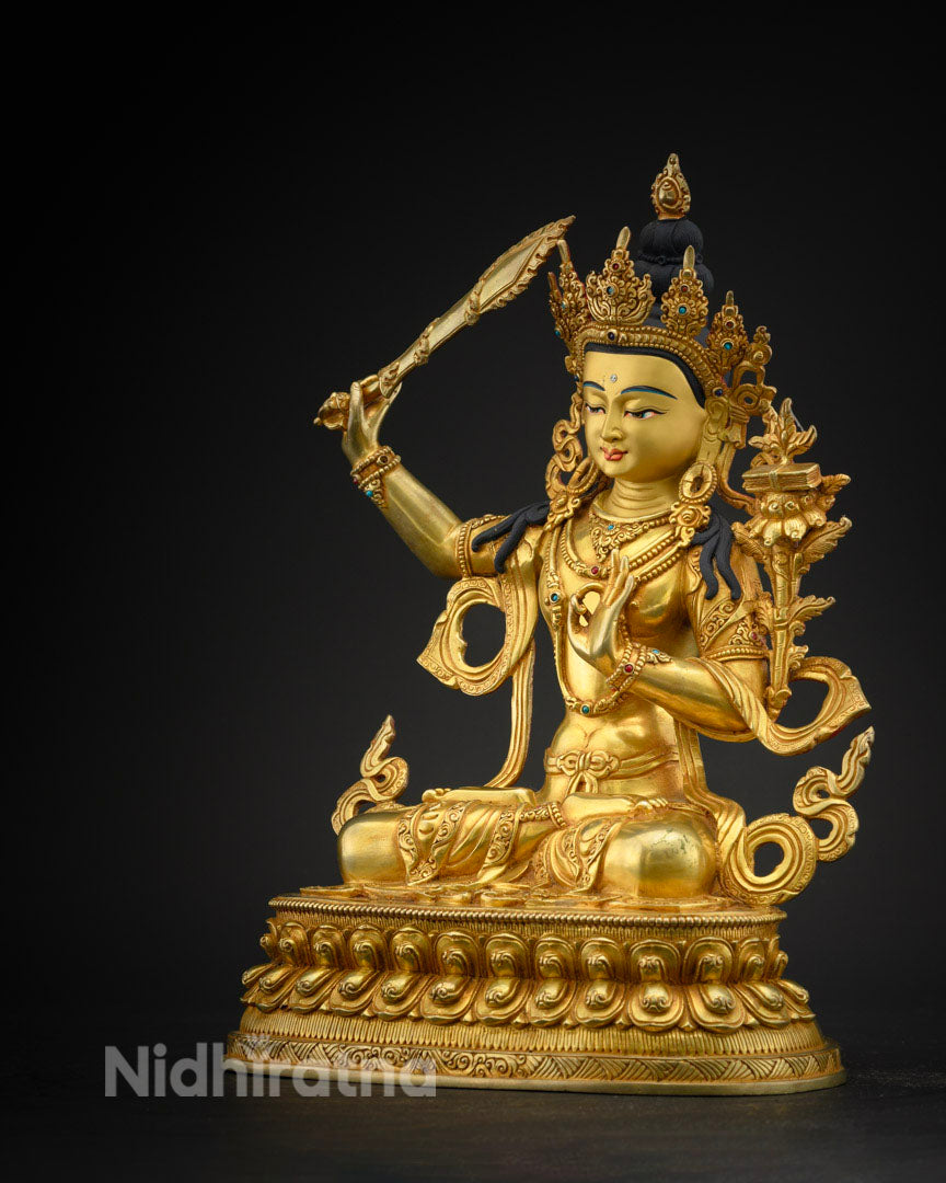 Manjusri Statue Tibetan Buddhist Bodhisattva