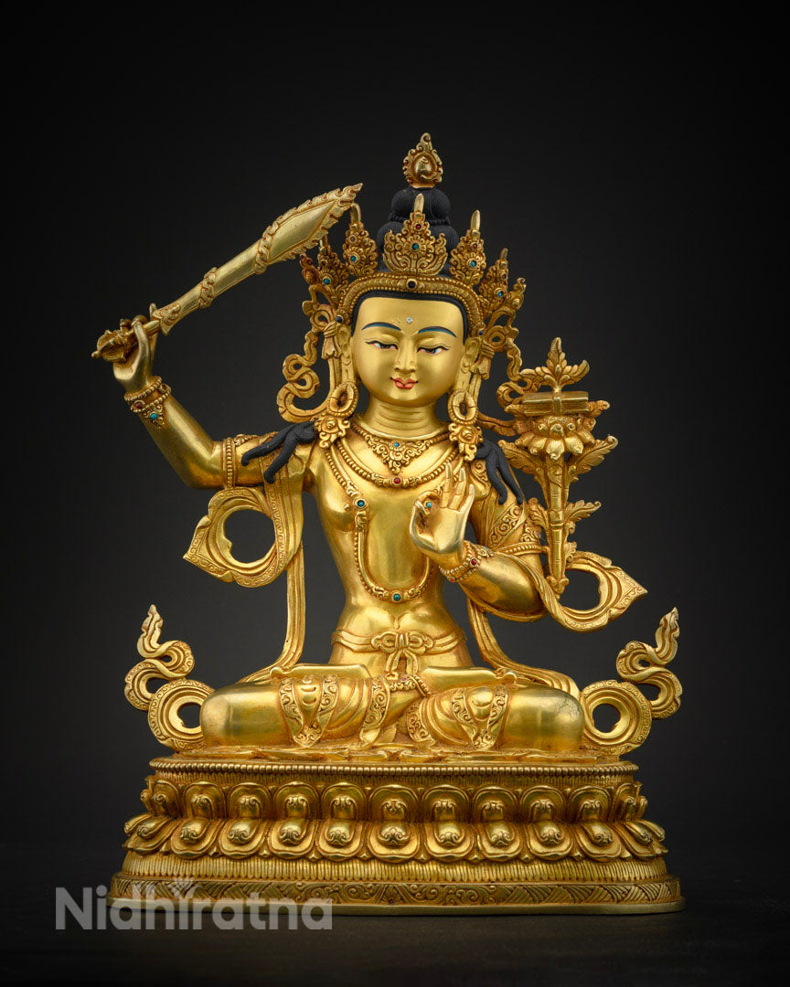 Manjusri Statue Tibetan Buddhist Bodhisattva