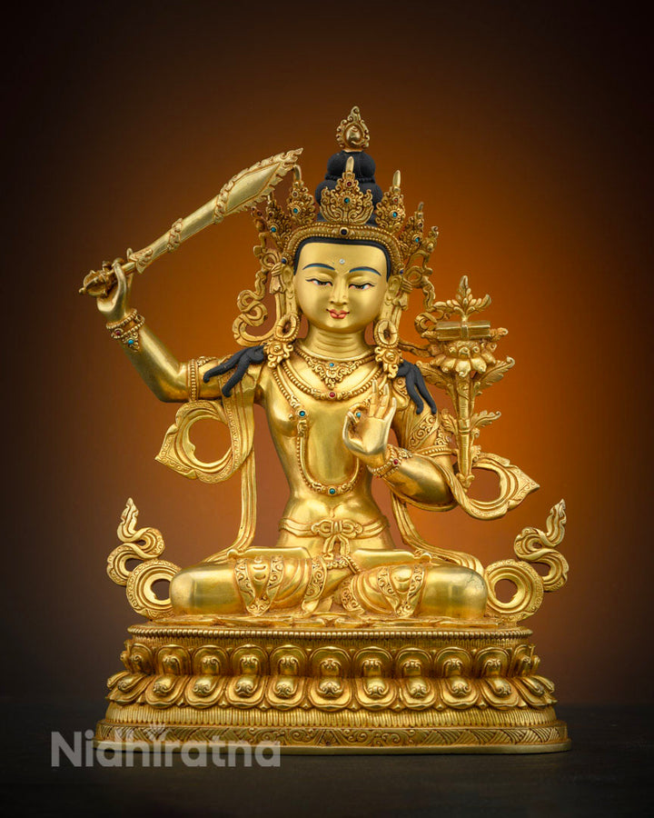 Manjusri Statue Tibetan Buddhist Bodhisattva