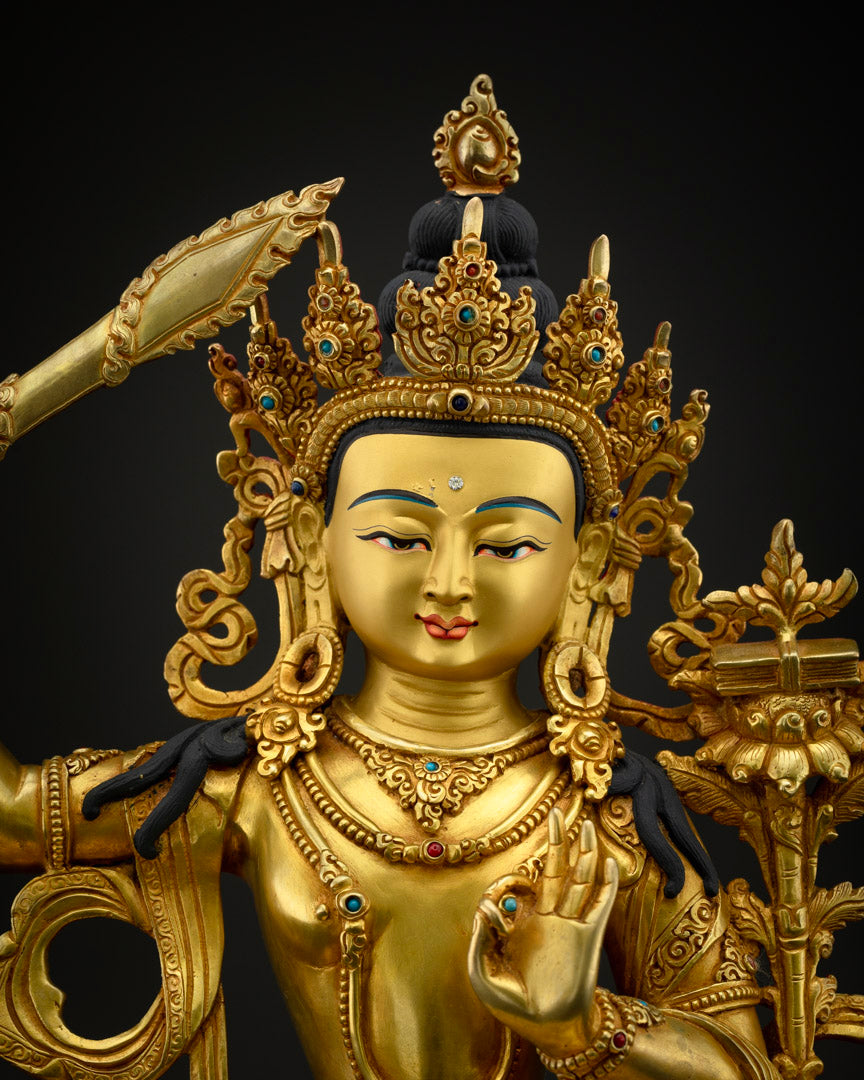 Manjusri Statue Tibetan Buddhist Bodhisattva