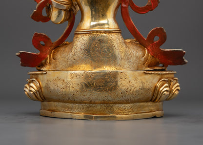 Authentic Manjushri Bodhisattva Statue | Handcrafted Tibetan Artwork