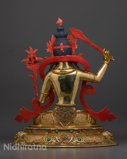 Manjushri Statue 20.47 inches| Nepalese Craftsmanship