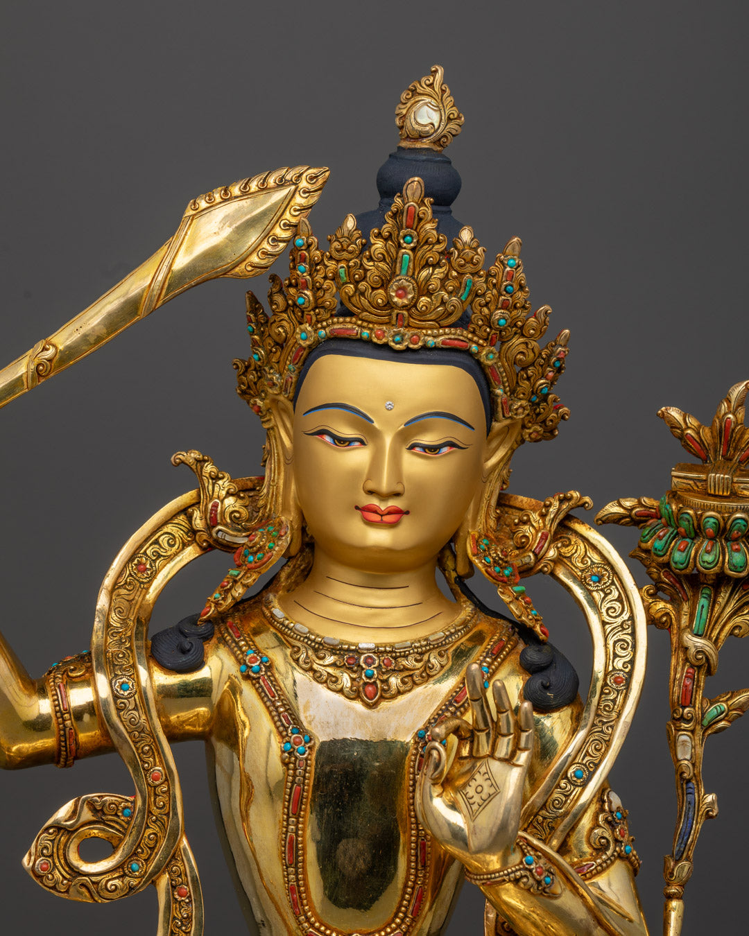 Manjushri Statue 20.47 inches| Nepalese Craftsmanship