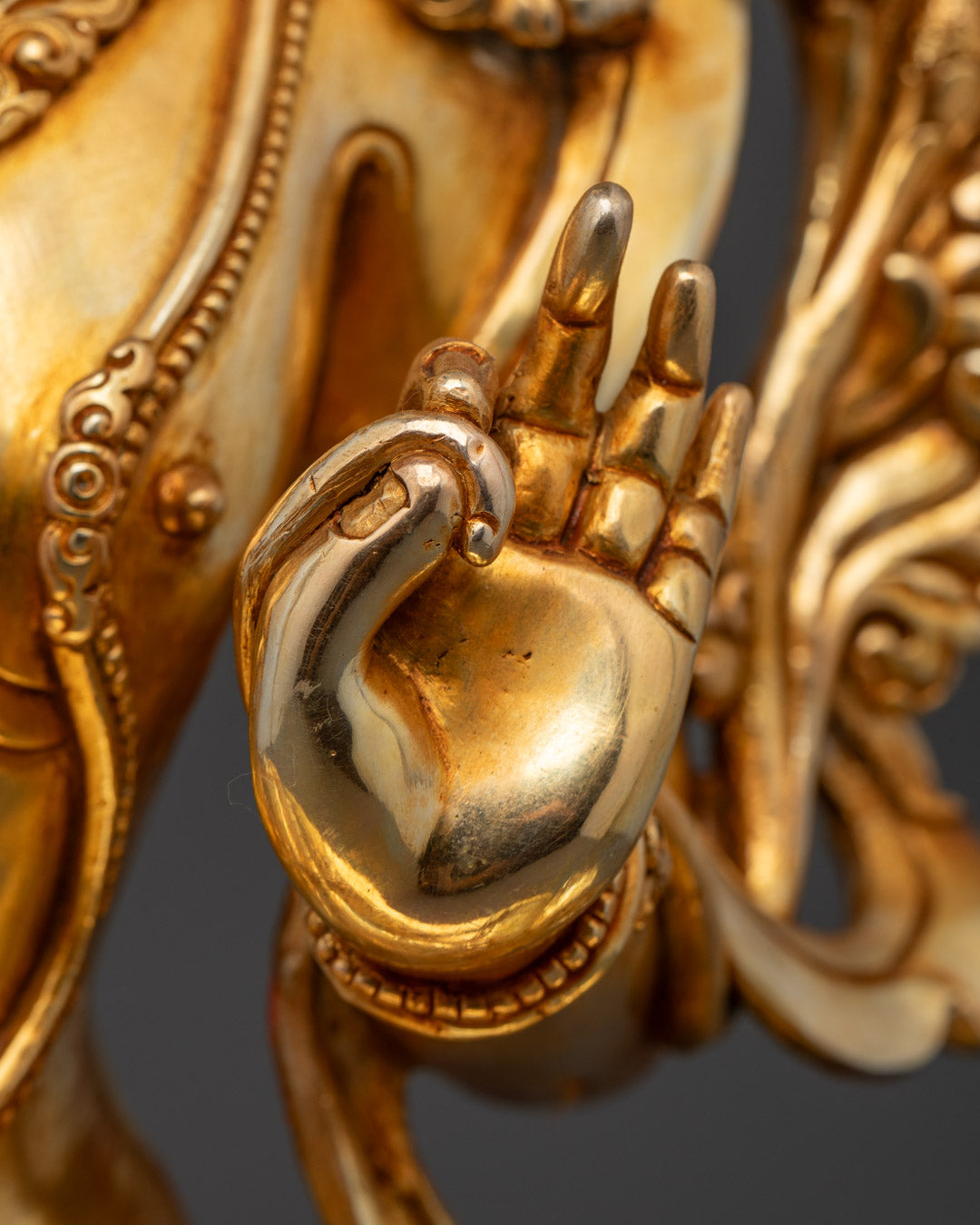 Authentic Manjushri Bodhisattva Statue | Handcrafted Tibetan Artwork