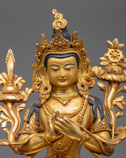 Tibetan Manjushri Statue | Nepalese Buddhist Art