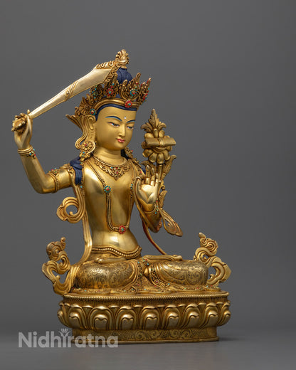 Tibetan Manjushri Statue | Wisdom Buddha