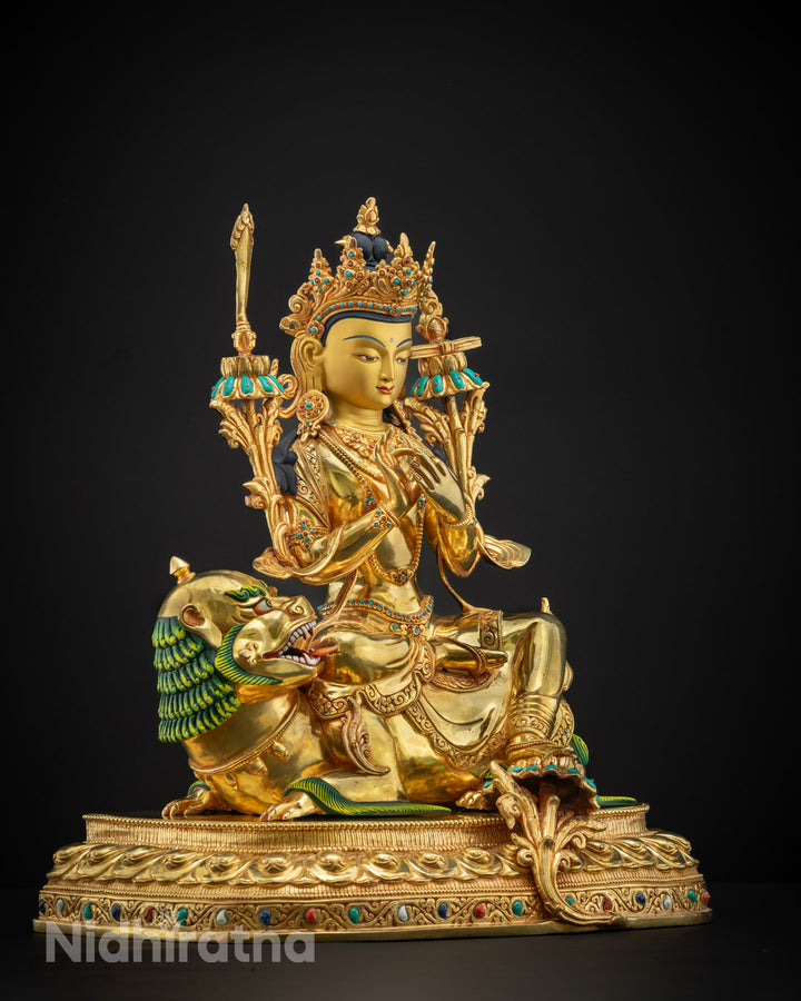 Handmade Manjushri Statue | Buddhist God of Wisdom