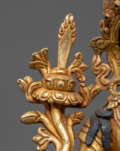 Authentic Bodhisattva Manjushri Statue | Tibetan Buddhist Figure